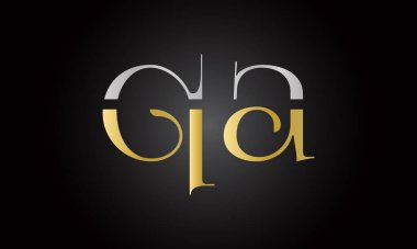 İlk harf QA logo tasarımı ve yaratıcı modern iş tipografi vektör şablonu. Yaratıcı izole QA harf logosu tasarımı