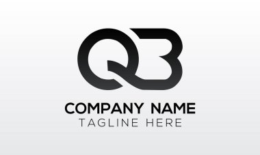 İlk harf QB logo tasarımı ve yaratıcı modern iş tipografi vektör şablonu. Yaratıcı izole edilmiş QB harf logosu tasarımı