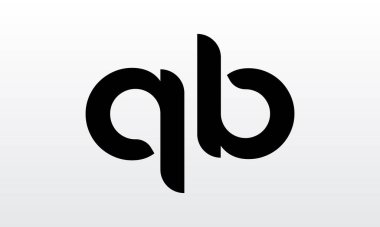 İlk harf QB logo tasarımı ve yaratıcı modern iş tipografi vektör şablonu. Yaratıcı izole edilmiş QB harf logosu tasarımı