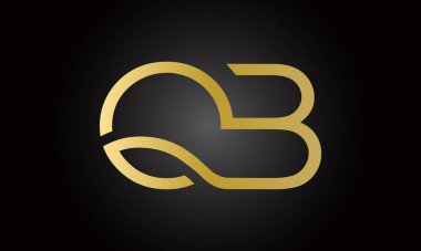 İlk harf QB logo tasarımı ve yaratıcı modern iş tipografi vektör şablonu. Yaratıcı izole edilmiş QB harf logosu tasarımı