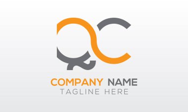 İlk harf QC logo tasarımı ve yaratıcı modern iş tipografi vektör şablonu. Yaratıcı izole QC harf logosu tasarımı