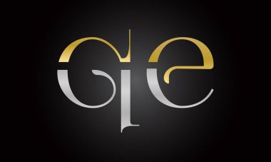 Modern iş tipografi vektör şablonlu ilk harf QE logo tasarımı. Yaratıcı izole QE harf logosu tasarımı