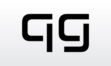 Modern iş tipografi vektör şablonlu ilk harf QG logo tasarımı. Yaratıcı izole QG harf logosu tasarımı