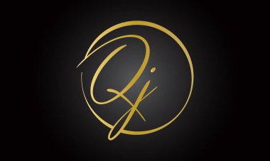 Modern iş tipografi vektör şablonlu ilk harf QJ logo tasarımı. Yaratıcı izole QJ harf logosu tasarımı