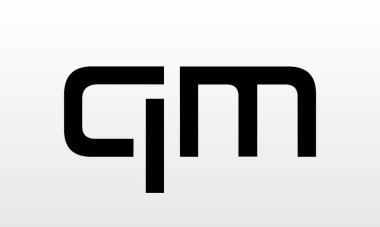 Modern iş tipografi vektör şablonlu ilk harf QM logo tasarımı. Yaratıcı izole QM harf logosu tasarımı
