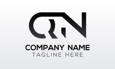 Modern iş tipografi vektör şablonlu ilk harf QN logo tasarımı. Yaratıcı izole QN harf logosu tasarımı