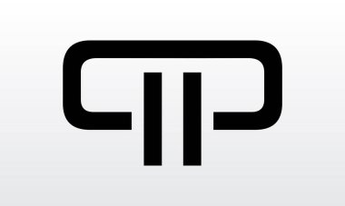 Modern iş tipografi vektör şablonlu ilk harf QP logo tasarımı. Yaratıcı izole QP harf logosu tasarımı