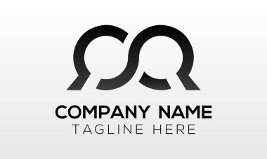 Modern iş tipografi vektör şablonlu ilk harf QQ logo tasarımı. Yaratıcı izole QQ harf logosu tasarımı