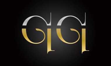 Modern iş tipografi vektör şablonlu ilk harf QQ logo tasarımı. Yaratıcı izole QQ harf logosu tasarımı