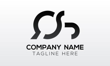 Modern iş tipografi vektör şablonlu ilk harf QS logo tasarımı. Yaratıcı izole QS harf logosu tasarımı