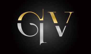 Modern iş tipografi vektör şablonlu ilk harf QV logo tasarımı. Yaratıcı izole QV harf logosu tasarımı