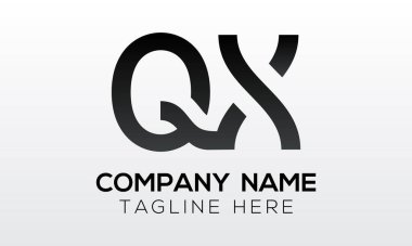 Modern iş tipografi vektör şablonlu ilk harf QX logo tasarımı. Yaratıcı izole QX harf logosu tasarımı
