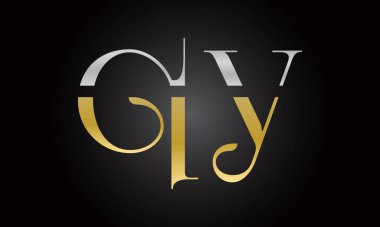 Modern iş tipografi vektör şablonlu ilk harf QY logo tasarımı. Yaratıcı izole QY harf logosu tasarımı