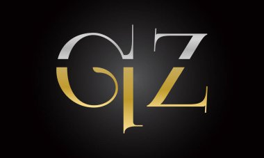 Modern iş tipografi vektör şablonlu ilk harf QZ logo tasarımı. Yaratıcı izole QZ harf logosu tasarımı