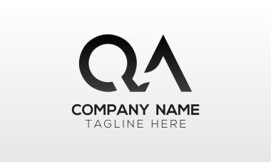 İlk harf QA logo tasarımı ve yaratıcı modern iş tipografi vektör şablonu. Yaratıcı izole QA harf logosu tasarımı