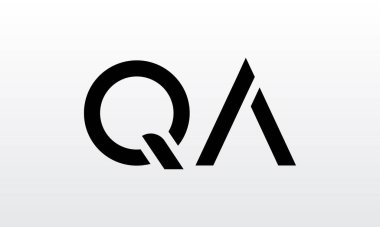 İlk harf QA logo tasarımı ve yaratıcı modern iş tipografi vektör şablonu. Yaratıcı izole QA harf logosu tasarımı