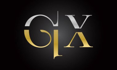 Modern iş tipografi vektör şablonlu ilk harf QX logo tasarımı. Yaratıcı izole QX harf logosu tasarımı