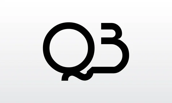 初始字母Qb标志设计与创意现代商业字体矢量模板 独创的Qb字母标识设计 — 图库矢量图片