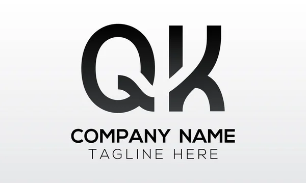 モダンなビジネスタイポグラフィベクトルテンプレートと初期の文字Qkロゴデザイン 創造的な隔離されたQkの手紙のロゴデザイン — ストックベクタ