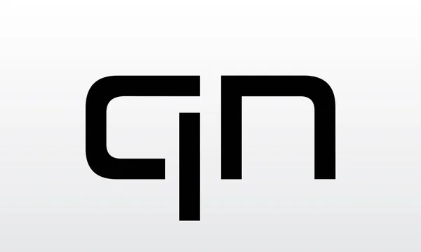 初始字母Qn标志设计与现代商业字体矢量模板 独创的Qn字母标识设计 — 图库矢量图片