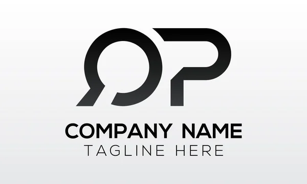 モダンなビジネスタイポグラフィベクトルテンプレートと初期の文字Qpロゴデザイン 創造的な隔離されたQpの手紙のロゴデザイン — ストックベクタ