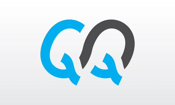 初始字母Qq标志设计与现代商业字体矢量模板 独创的Qq字母标识设计 — 图库矢量图片