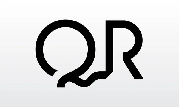 モダンなビジネスタイポグラフィベクトルテンプレートと初期の手紙Qrロゴデザイン 創造的な隔離されたQrレターロゴデザイン — ストックベクタ