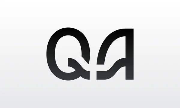 初始字母Qa标志设计与创意现代商业字体矢量模板 独创的孤立Qa字母标识设计 — 图库矢量图片