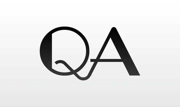 初始字母Qa标志设计与创意现代商业字体矢量模板 独创的孤立Qa字母标识设计 — 图库矢量图片