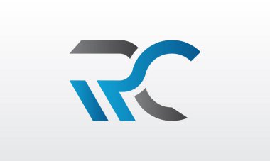 Yaratıcı modern iş tipografi vektör şablonlu ilk RC harfi logosu. Yaratıcı harf rc logo tasarımı.