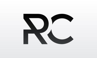 Yaratıcı modern iş tipografi vektör şablonlu ilk RC harfi logosu. Yaratıcı harf rc logo tasarımı.