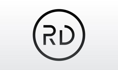 Yaratıcı modern iş tipografi vektör şablonlu ilk rd harf logosu. Yaratıcı harf rd logo tasarımı.