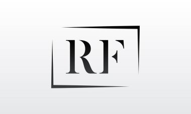 Yaratıcı modern iş tipografi vektör şablonlu ilk rf harfi logosu. Yaratıcı harf rf logosu tasarımı.