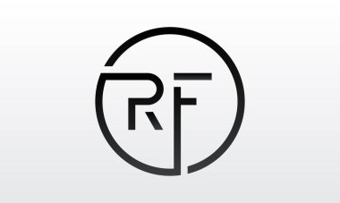 Yaratıcı modern iş tipografi vektör şablonlu ilk rf harfi logosu. Yaratıcı harf rf logosu tasarımı.