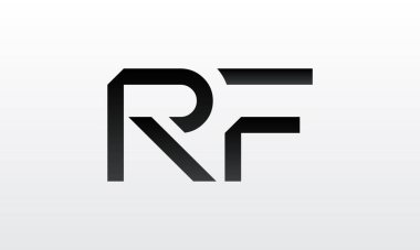 Yaratıcı modern iş tipografi vektör şablonlu ilk rf harfi logosu. Yaratıcı harf rf logosu tasarımı.