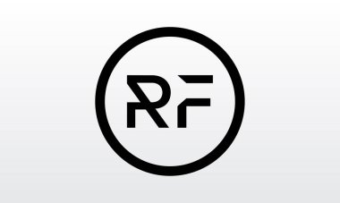 Yaratıcı modern iş tipografi vektör şablonlu ilk rf harfi logosu. Yaratıcı harf rf logosu tasarımı.