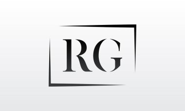 Yaratıcı modern iş tipografi vektör şablonlu ilk rg harfi logosu. Yaratıcı harf rg logo tasarımı.