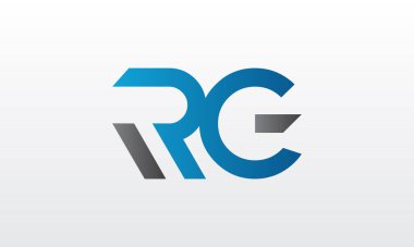 Yaratıcı modern iş tipografi vektör şablonlu ilk rg harfi logosu. Yaratıcı harf rg logo tasarımı.