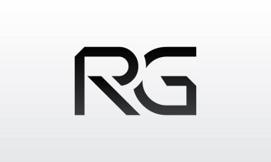 Yaratıcı modern iş tipografi vektör şablonlu ilk rg harfi logosu. Yaratıcı harf rg logo tasarımı.