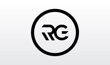 Yaratıcı modern iş tipografi vektör şablonlu ilk rg harfi logosu. Yaratıcı harf rg logo tasarımı.