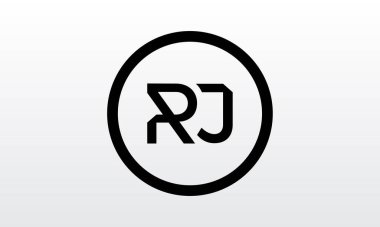 Yaratıcı modern iş tipografi vektör şablonlu ilk rj harfi logosu. Yaratıcı harf rj logo tasarımı.