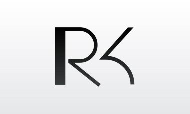 Yaratıcı modern iş tipografi vektör şablonlu ilk rk harfi logosu. Yaratıcı harf rk logo tasarımı.