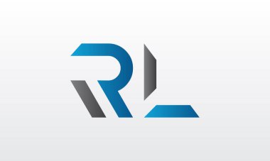 Yaratıcı modern iş tipografi vektör şablonlu ilk rl harfi logosu. Yaratıcı harf rl logo tasarımı.