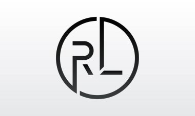 Yaratıcı modern iş tipografi vektör şablonlu ilk rl harfi logosu. Yaratıcı harf rl logo tasarımı.