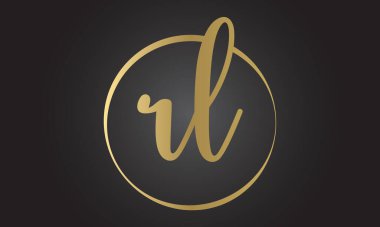 Yaratıcı modern iş tipografi vektör şablonlu ilk rl harfi logosu. Yaratıcı harf rl logo tasarımı.