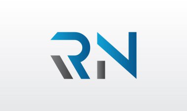 Yaratıcı modern iş tipografi vektör şablonlu ilk RN harfi logosu. Yaratıcı harf rn logo tasarımı.