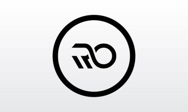 Yaratıcı modern iş tipografi vektör şablonlu ilk ro harf logosu. Yaratıcı harf ro logo tasarımı.