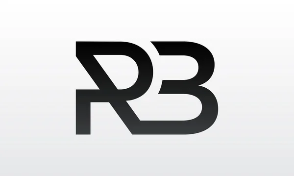 具有创意的现代商业字体矢量模板的初始Rb字母标识 创意字母Rb标志设计 — 图库矢量图片
