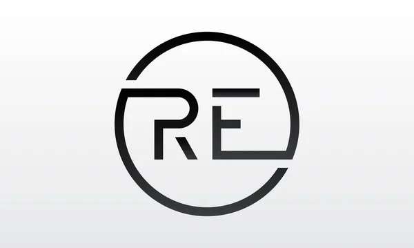 創造的な現代的なビジネスタイポグラフィベクトルテンプレートと初期の再手紙のロゴ 創造的な手紙の再ロゴデザイン — ストックベクタ