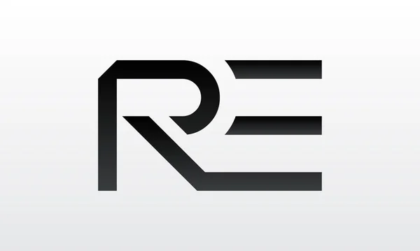 Początkowe Logo Ponownego Listu Kreatywnym Nowoczesnej Typografii Biznesowej Wektor Szablon — Wektor stockowy